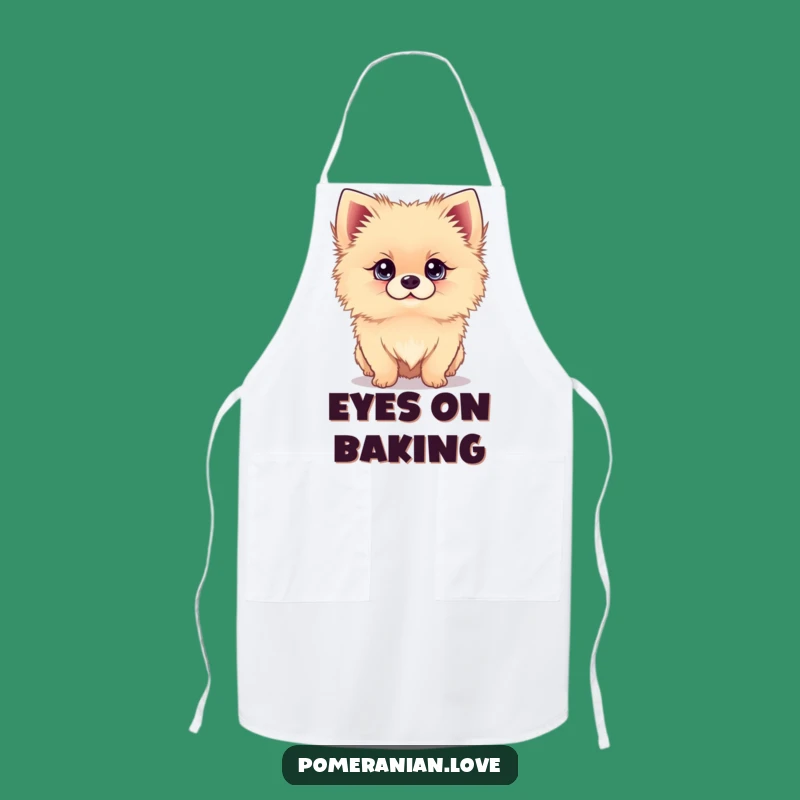 Funny Pomeranian Bright Eyes Apron - Sweet Kitchen Hilarious Gift