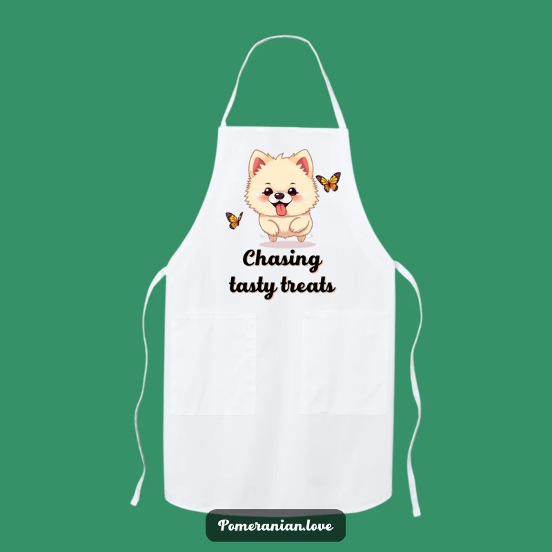 Funny Pomeranian Butterfly Apron: Silly Cook Pup, Hilarious Kitchen Gift