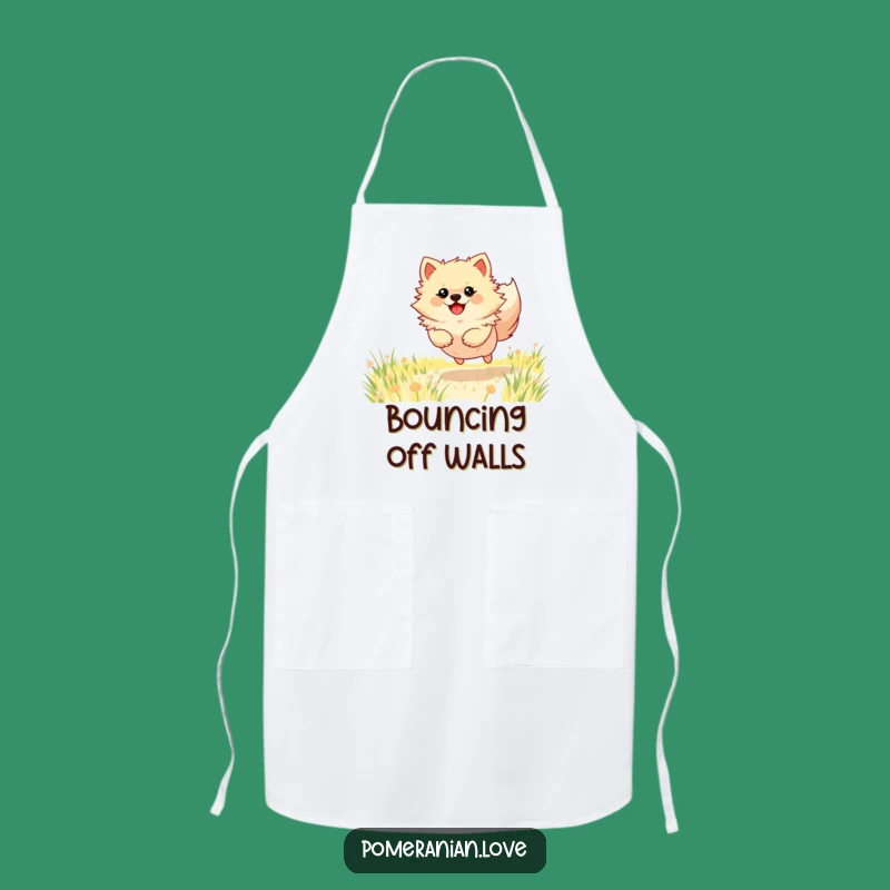 Funny Pomeranian Chef Apron: Cook with Canine Energy and Gusto!