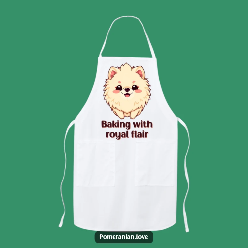Funny Pomeranian Mane Apron: Cook With Fluffy Dog Charm and Humor!