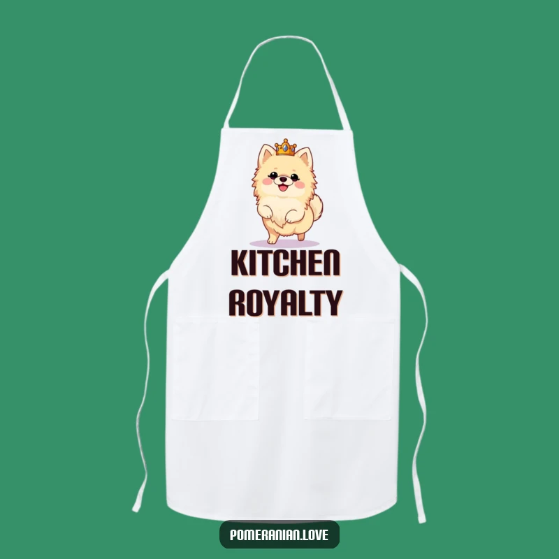 Funny Royal Pomeranian Apron: Cook Like Royalty!