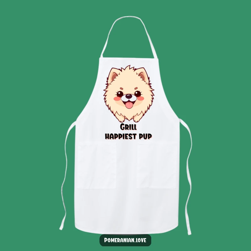 Funny Pomeranian Smile Apron: Cook with Joy!