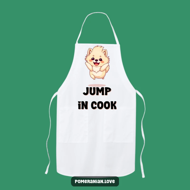 Funny Pomeranian Apron: Fluffy Mane Jumper, Fun Kitchen Gift