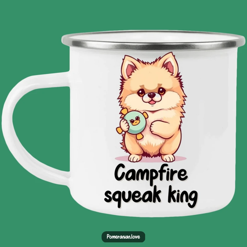 Funny Pomeranian Toy Camp Mug: Sip with Pride on Your Next Adventure!