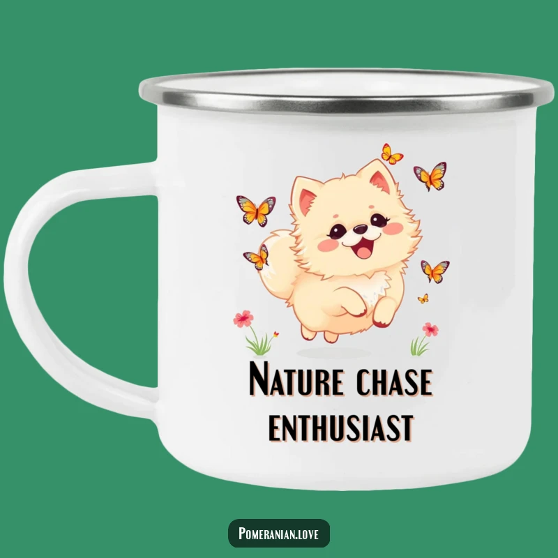 Funny Delight Pomeranian Camp Mug: Chase Joy on Your Adventures!