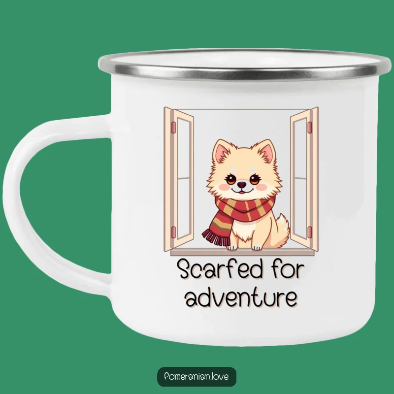 Funny Festive Pomeranian Camp Mug: Sip Holiday Cheer Outdoors!