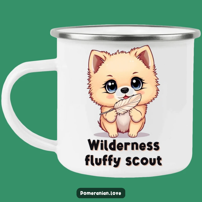 Funny Pomeranian Eyes Camping Mug: Adventure & Playtime Fuel