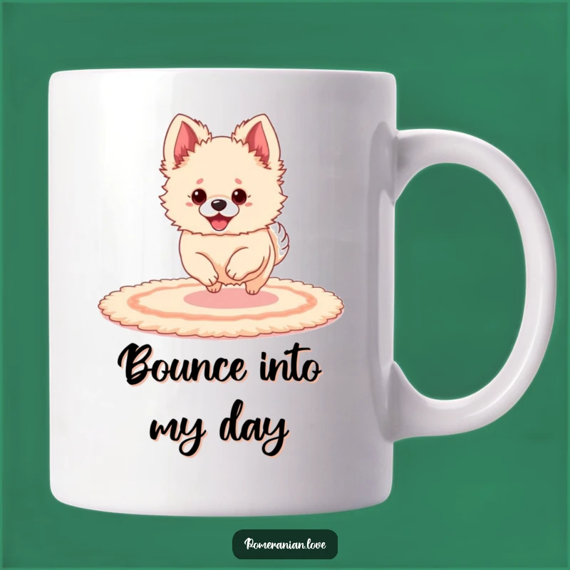 Funny Pomeranian Ear Bounce Mug: Playful Dog Lover Gift, Adorable & Quirky Funny Gift
