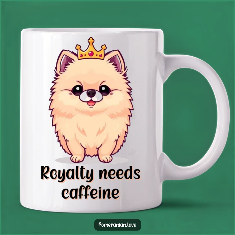 Funny Proud Pomeranian Crown Mug - Regal & Hilarious Gift