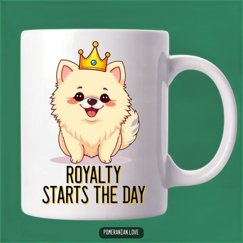Funny Royal Pomeranian Crown Mug: A Regal & Hilarious Gift for Pups