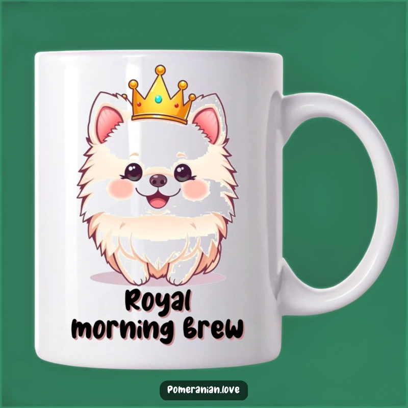 Funny Pomeranian Crown Mug - Adorable & Hilarious Royal Pet Gift