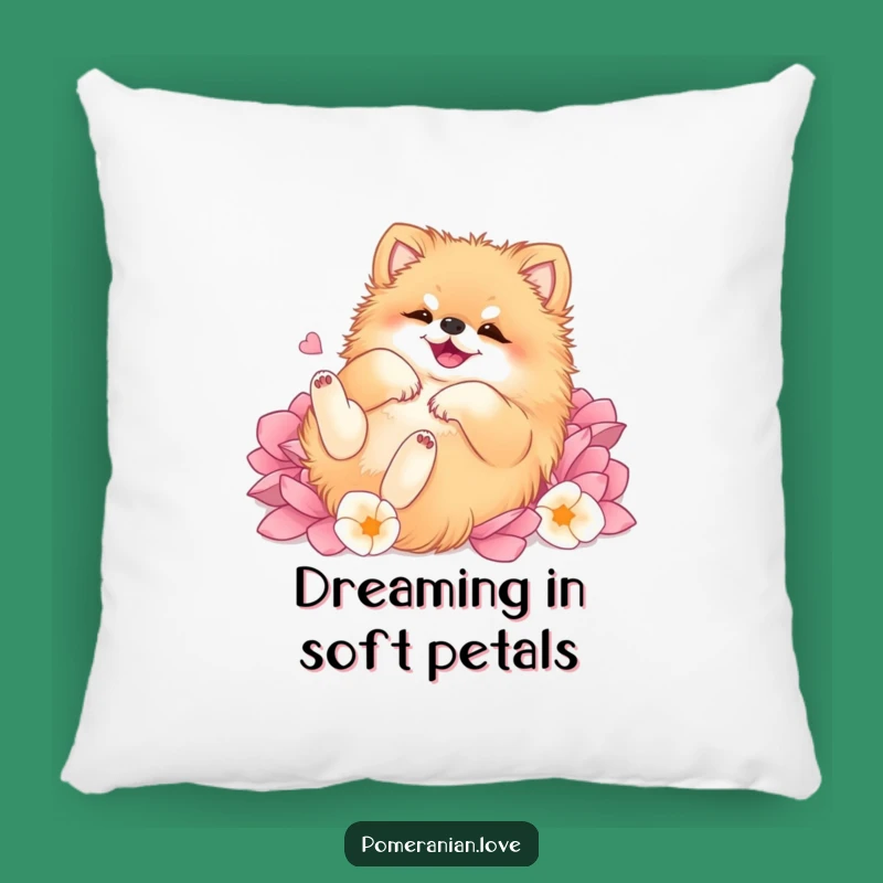 Funny Pomeranian Petal Dream Pillow - Cozy & Hilarious Dog Decor
