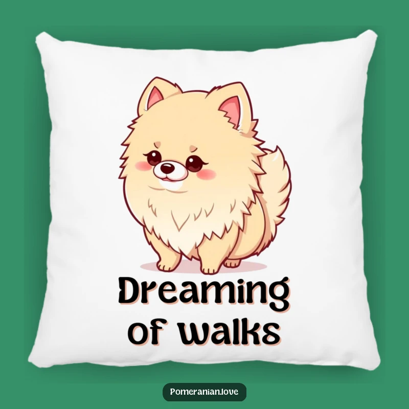 Funny Pomeranian Tail Wag Pillow: Cozy Pup Comfort, Perfect Accent Pillow!