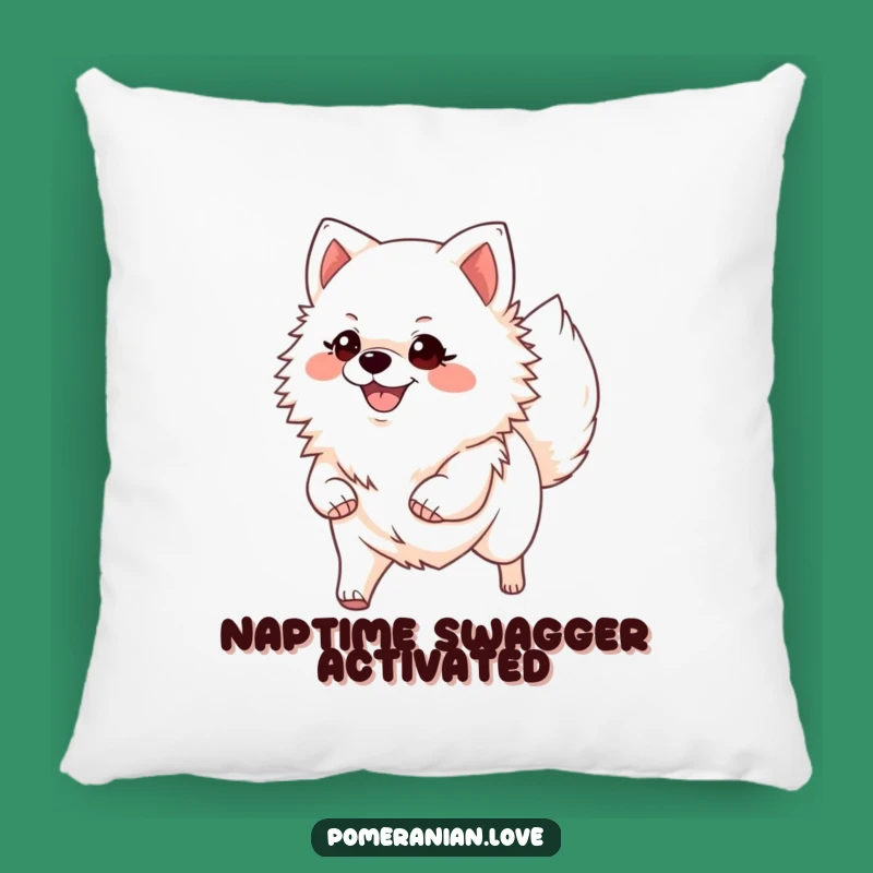 Funny Confident Pomeranian Pillow - Cozy & Cheerful Dog Decor