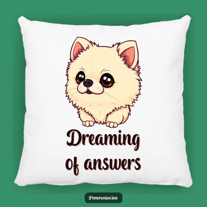 Funny Pomeranian Pillow - Curious Head Tilt Cushion, Adorable Pet Decor Gift