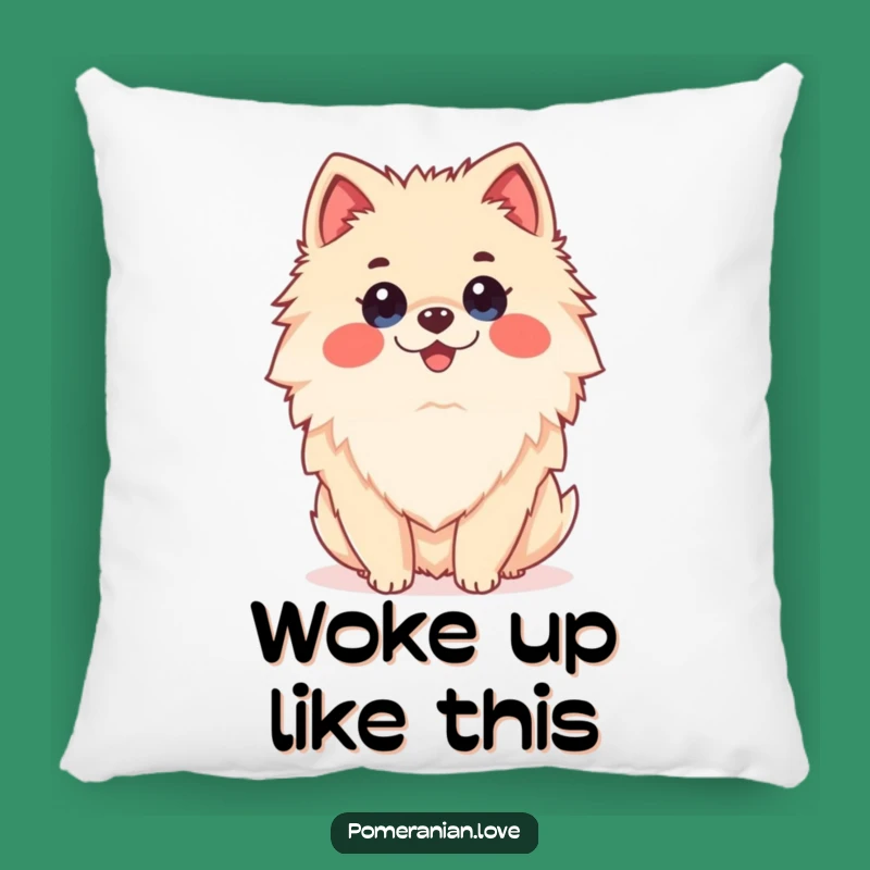 Funny Surprised Pomeranian Pillow - Shocked Dog Accent Pillow - Gift