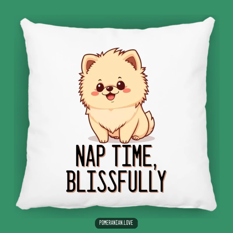 Funny Happy Pomeranian Pillow - Cuddle Up with Pure Joy