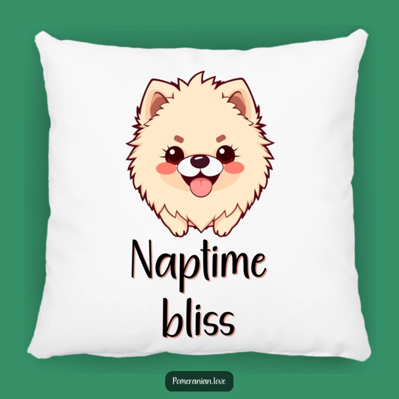 Funny Pomeranian Smile Pillow: Comfy Happiness
