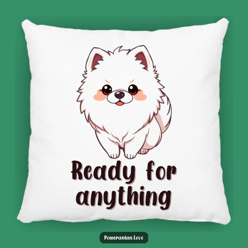 Funny Alert Pomeranian Pillow - Watchful Dog Accent Pillow - Gift