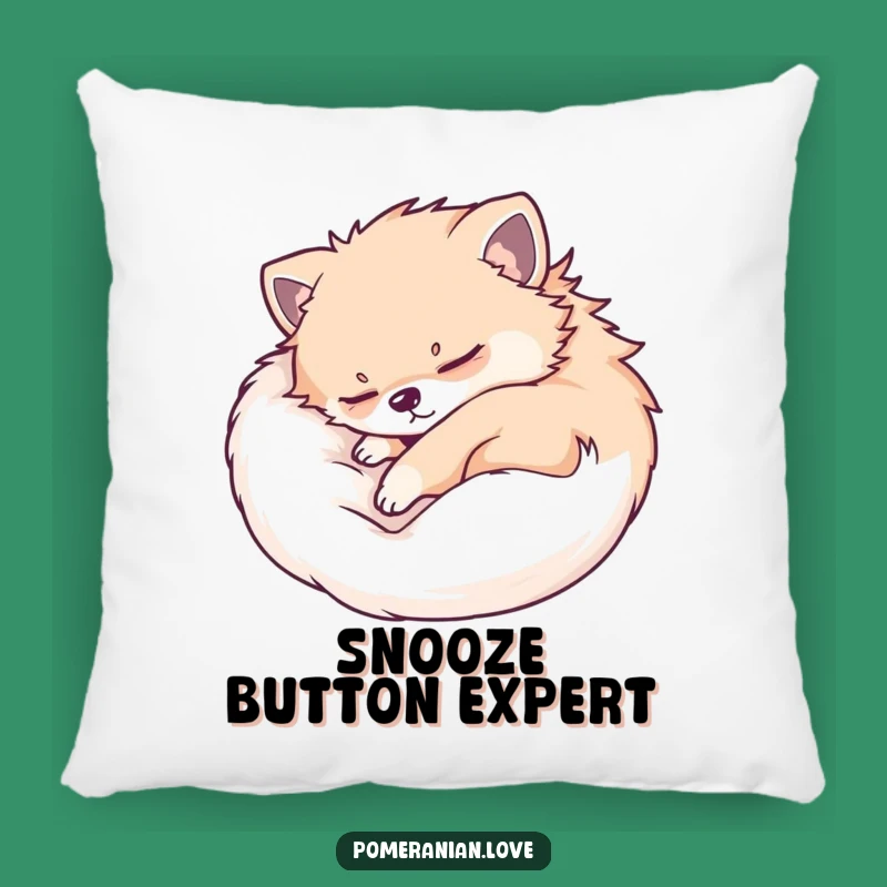 Funny Sleeping Pomeranian Pillow - Cozy Cushion for Sweet Doggy Dreams!