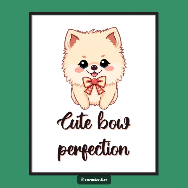 Funny Cheerful Pomeranian Digital Art - Instant Festive Dog Print Gift