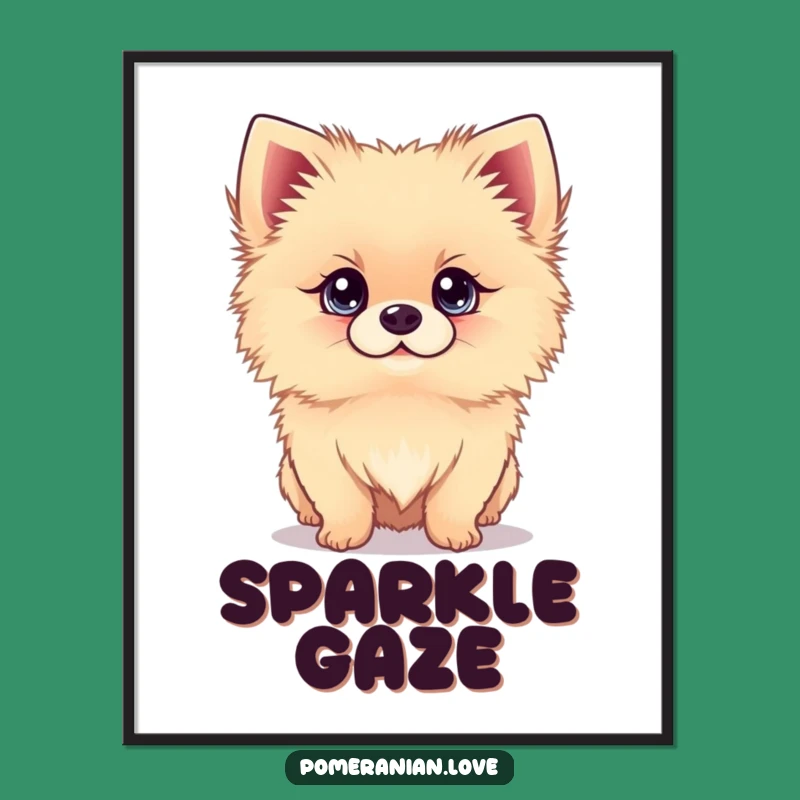 Funny Pomeranian Bright Eyes Digital Art - Sweet Printable Hilarious Gift