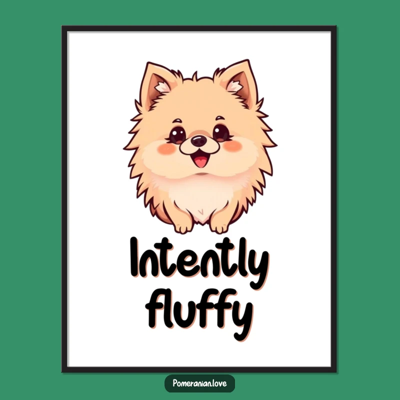 Funny Pomeranian Focus Digital Art: Curious Dog Printable, Instant Decor