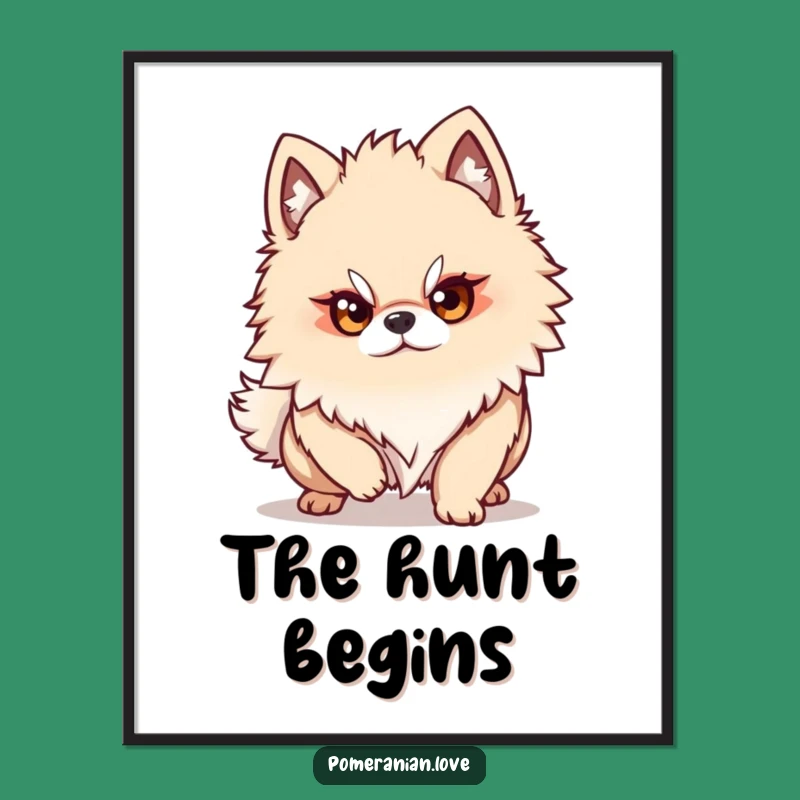 Funny Pomeranian Pounce Digital Art - Instant Focus for Your Walls!