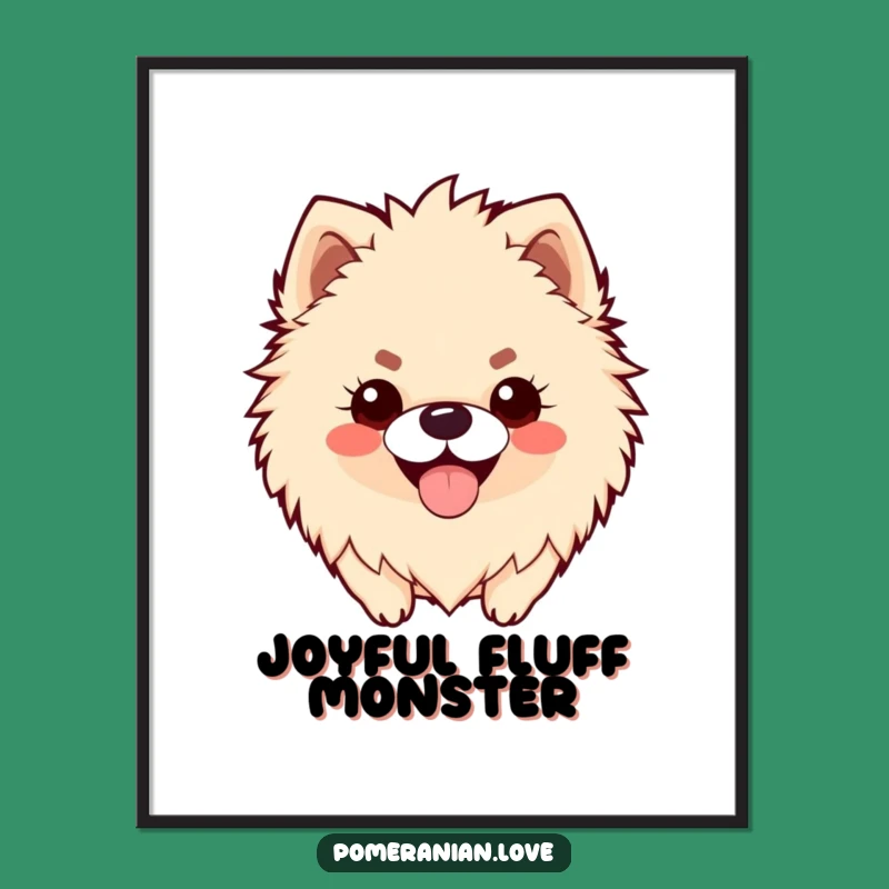 Funny Pomeranian Smile Digital Art: Instant Joy