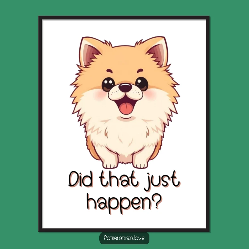 Funny Surprised Pomeranian Digital Art - Instant Humor for Your Walls