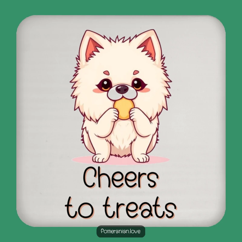 Funny Pomeranian Treat Coaster: Alert Dog Drink Protector, Hilarious Table Gift