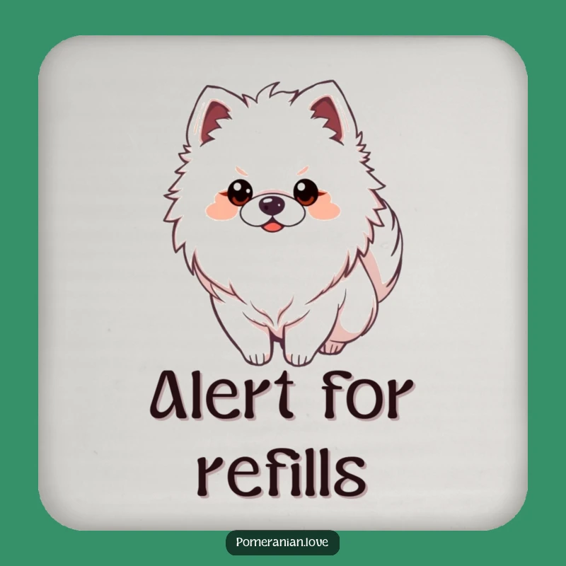 Funny Alert Pomeranian Coaster - Watchful Dog Table Protector - Gift