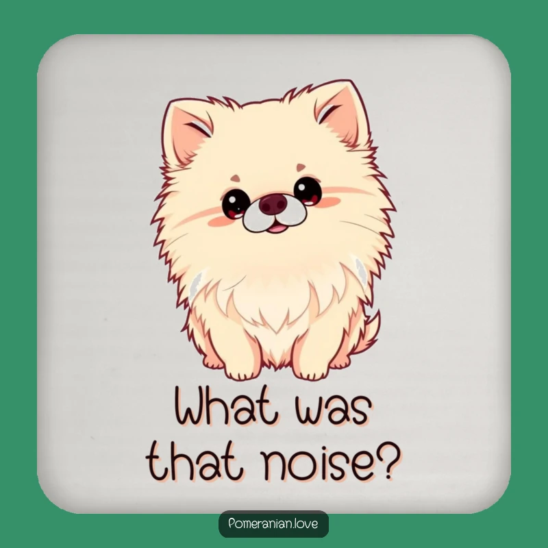 Funny Curious Pomeranian Head Tilt Coaster - Protect Furniture with Cuteness