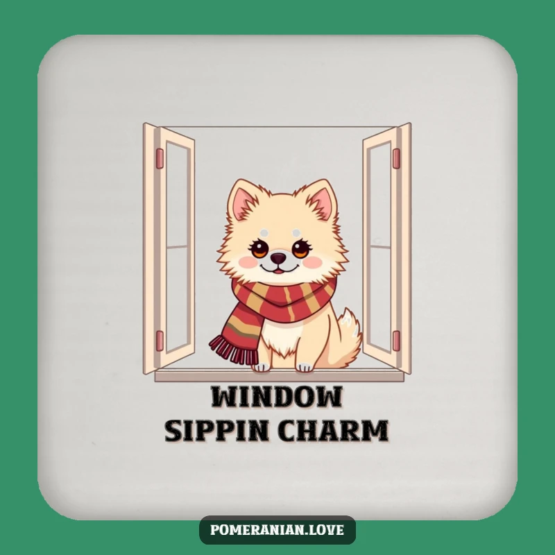 Funny Festive Pomeranian Coasters: Protect Surfaces with Holiday Charm!