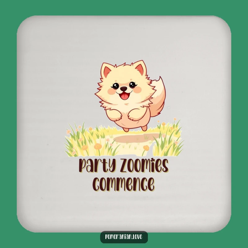 Funny Pomeranian Energy Drink Coasters: Protect Surfaces with Canine Charm!