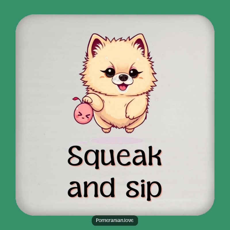 Funny Pomeranian Toy Coaster - Protect Surfaces Playfully