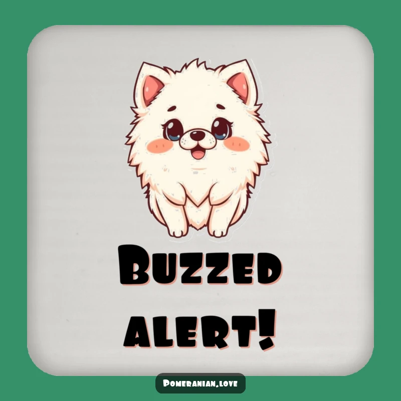 Funny Surprised Pomeranian Coasters (Set of 4) - Hilarious Dog Gift