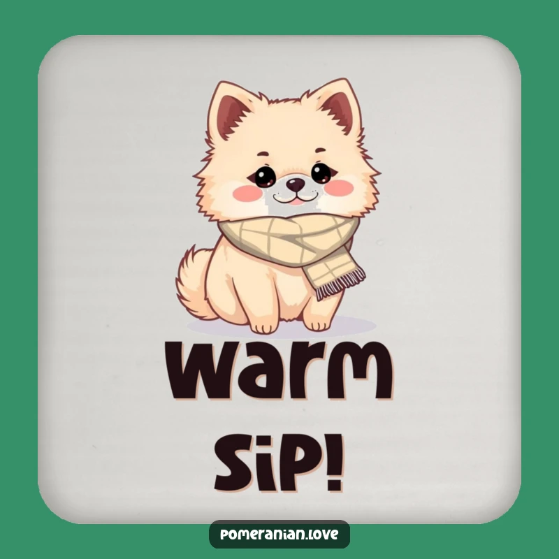 Funny Cozy Pomeranian Coasters (Set of 4) - Snuggly Dog Lover Gift