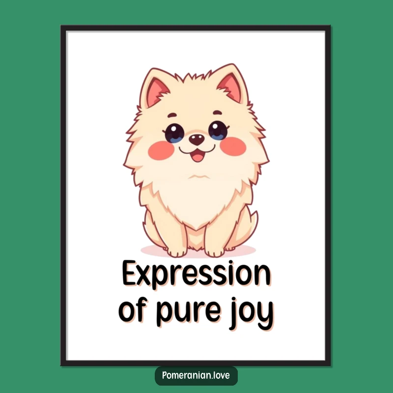 Funny Surprised Pomeranian Poster - Shocked Dog Art - Decor Gift