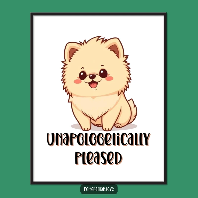 Funny Happy Pomeranian Poster - Decorate Your Space with Smiles