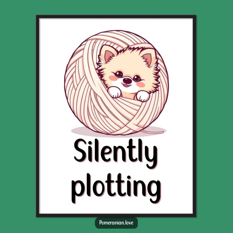 Funny Mischievous Pomeranian Poster - Decorate with a Peek