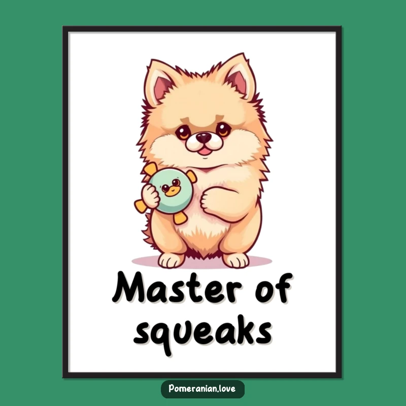 Funny Pomeranian Toy Master Poster: Display Your Pup's Prideful Moment!