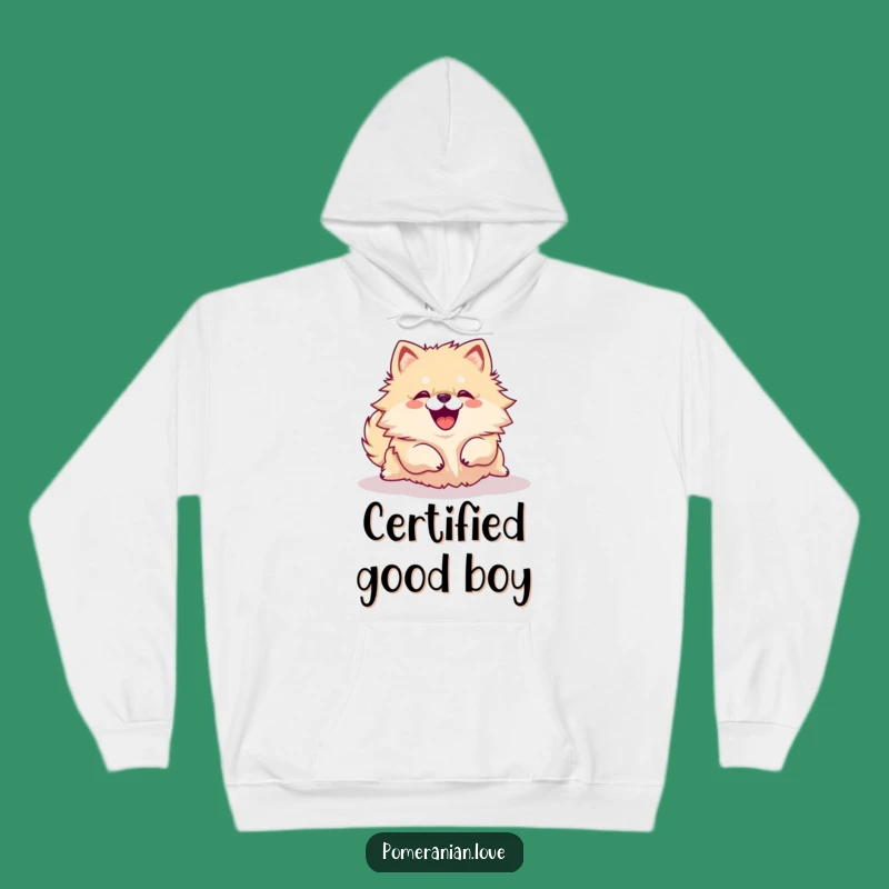 Cozy Funny Pomeranian Rolling Over Hoodie - Warm Yip Design, Great Gift