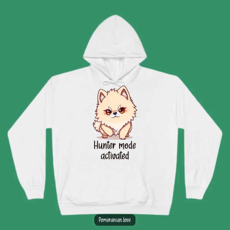 Cozy Funny Pomeranian Pounce Hoodie - Focus and Warmth!