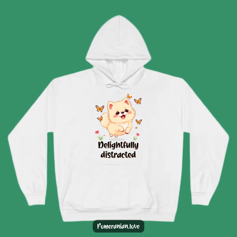 Cozy Funny Pomeranian Butterfly Hoodie: Warmth and Whimsical Delight!