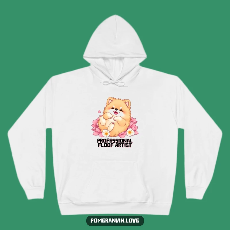 Funny Cozy Pomeranian Petal Hug Hoodie - Warm Dog Lover Gift