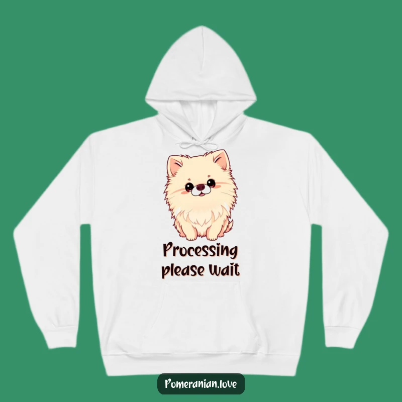 Funny Curious Pomeranian Head Tilt Hoodie - Cozy Dog Lover Sweatshirt