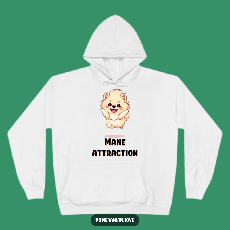 Funny Pomeranian Hoodie: Fluffy Mane Jumper, Cozy Warm Funny Gift