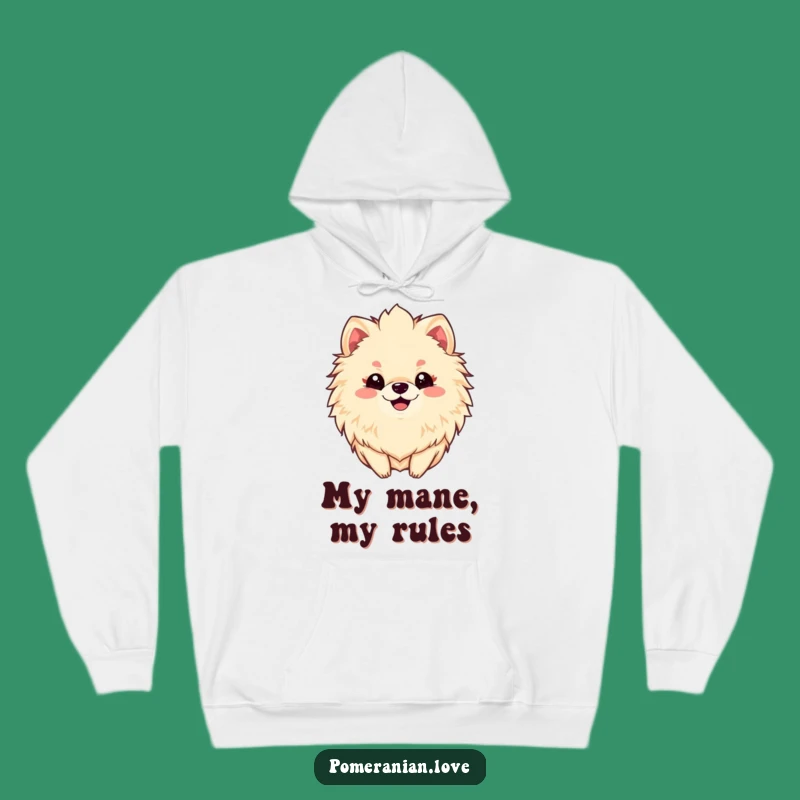 Funny Pomeranian Mane Hoodie: Cozy Up With This Hilarious Fluffy Dog Design!