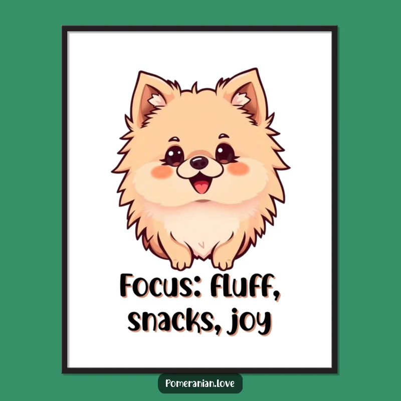 Free Printable Pomeranian Focus Wall Art - Funny Downloadable Decor for Curious Corners